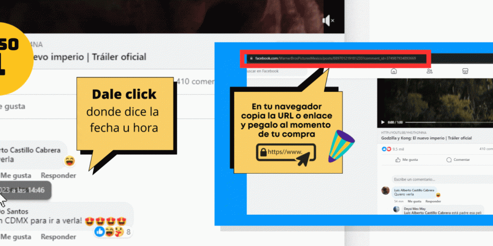 ¿Cómo sacar la url o link de un comentario de facebook?